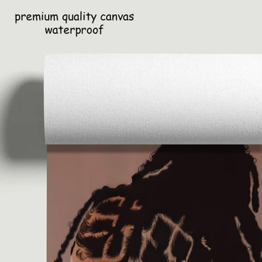 Black Woman Natural Hair Canvas Art