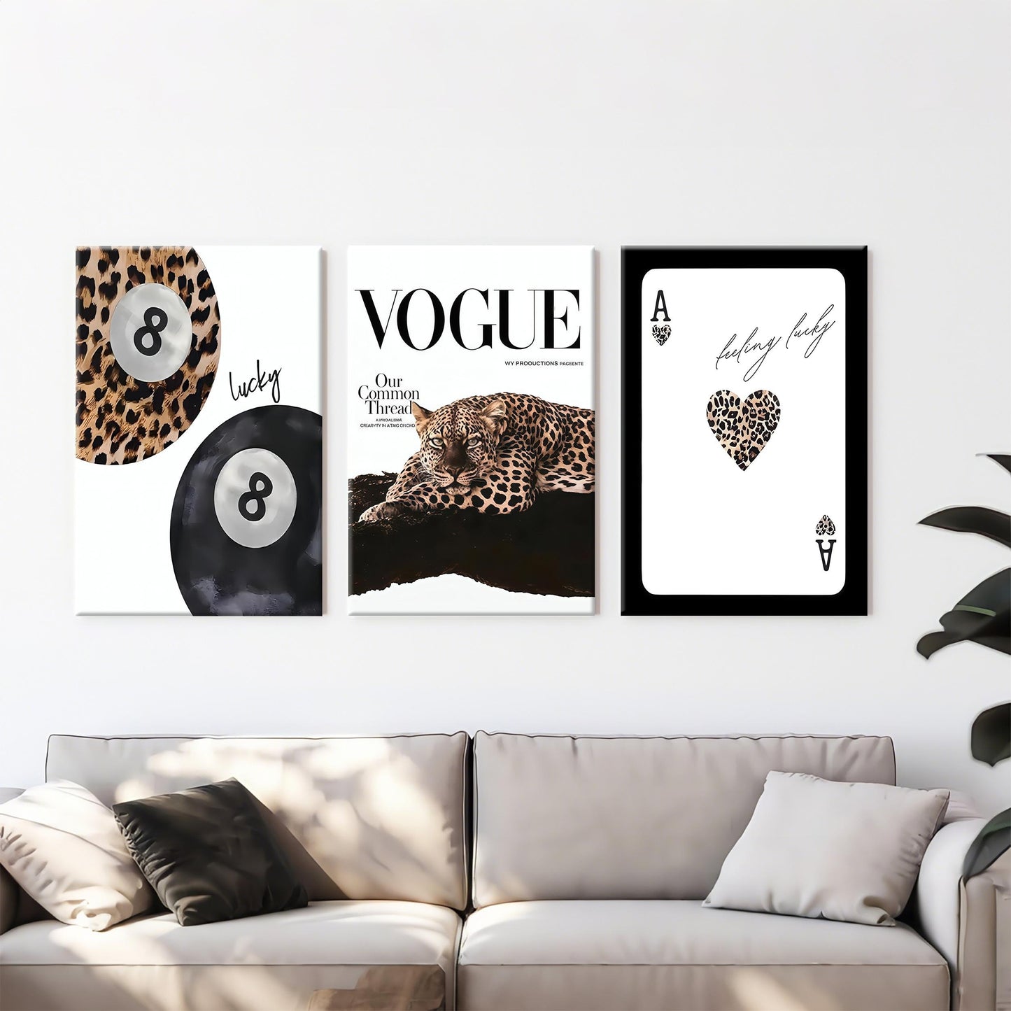 Leopard & Cheetah Wall Art Set