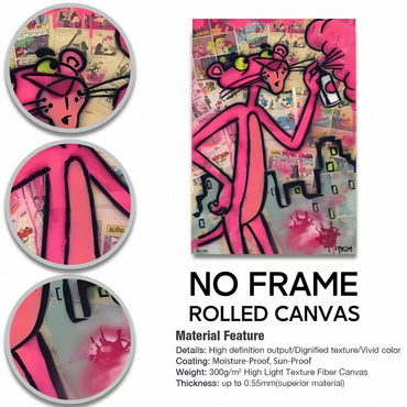 Pink Panther Street Graffiti Poster
