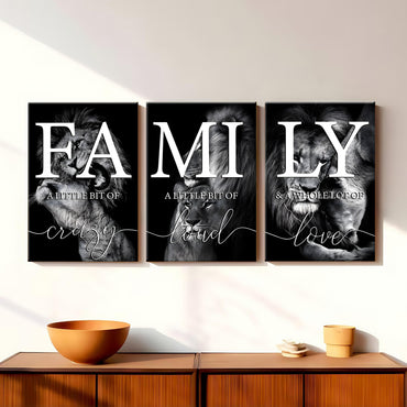 Lion Family Canvas Poster Set