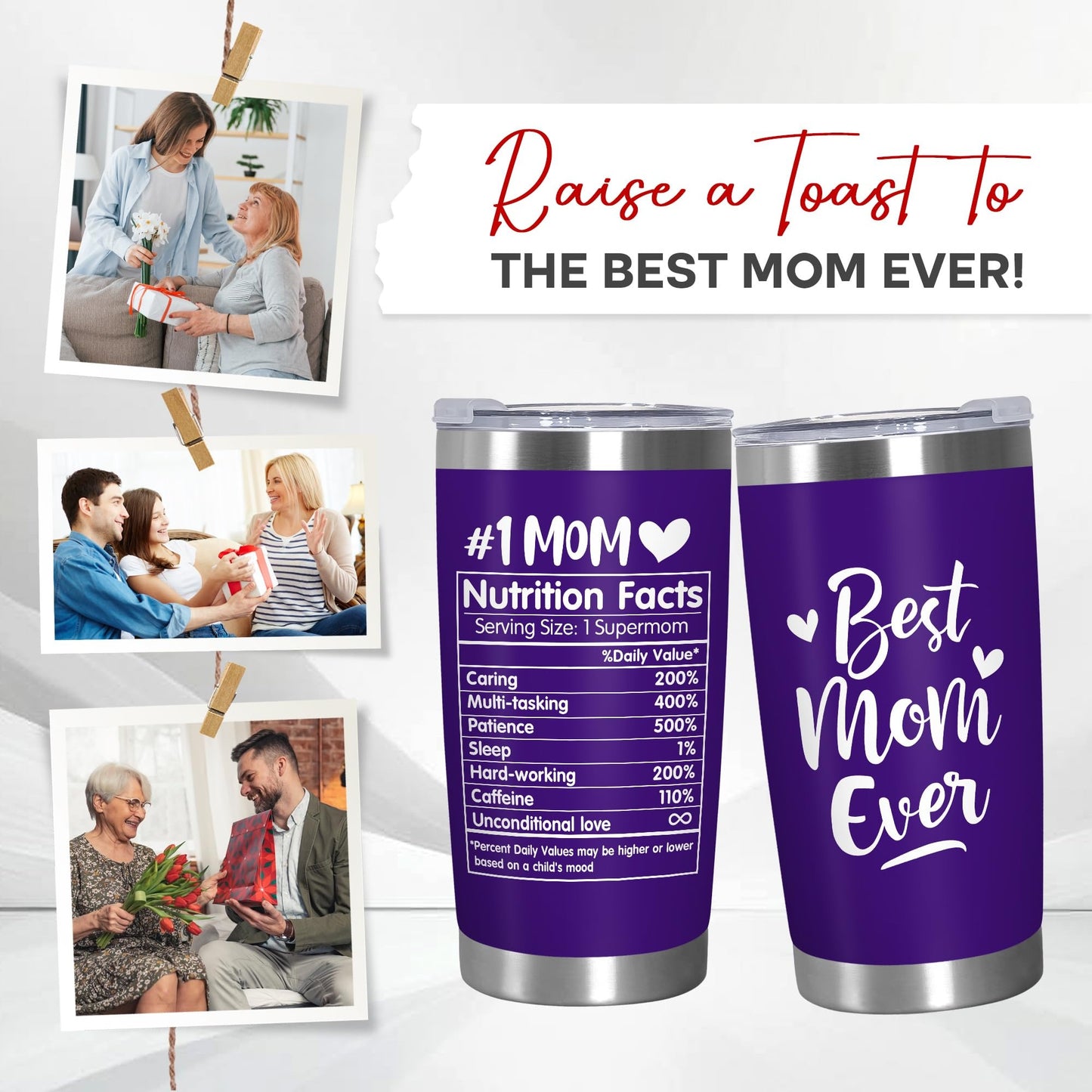 Mom Purple Nutrition Tumbler