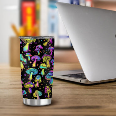 Fluorescent Mushroom 20oz Insulated Stainless Steel Tumbler