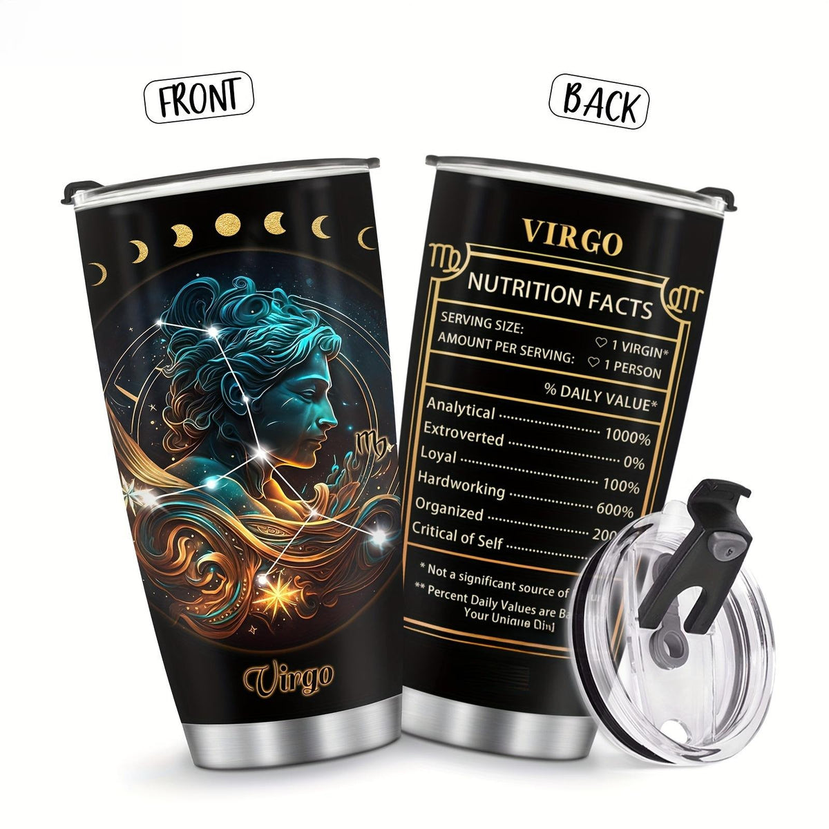 Zodiac Constellation Pc Goth Witchy 20oz Insulated Stainless Steel Tumbler