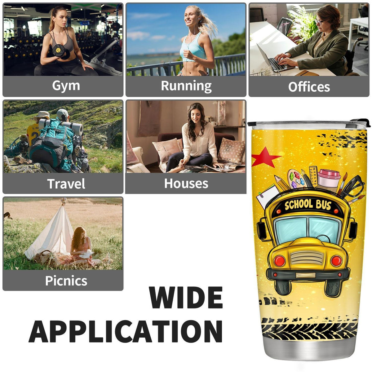 School Bus Driver 20oz Insulated Stainless Steel Tumbler