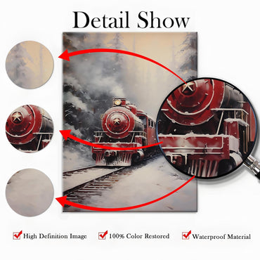 Vintage North Pole Express Train Poster