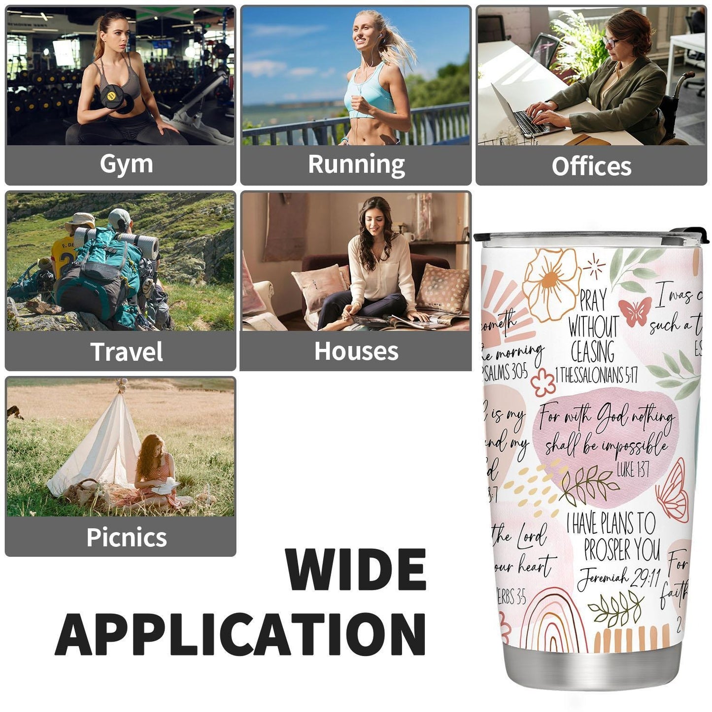 Bible Verse Floral 20oz Tumbler