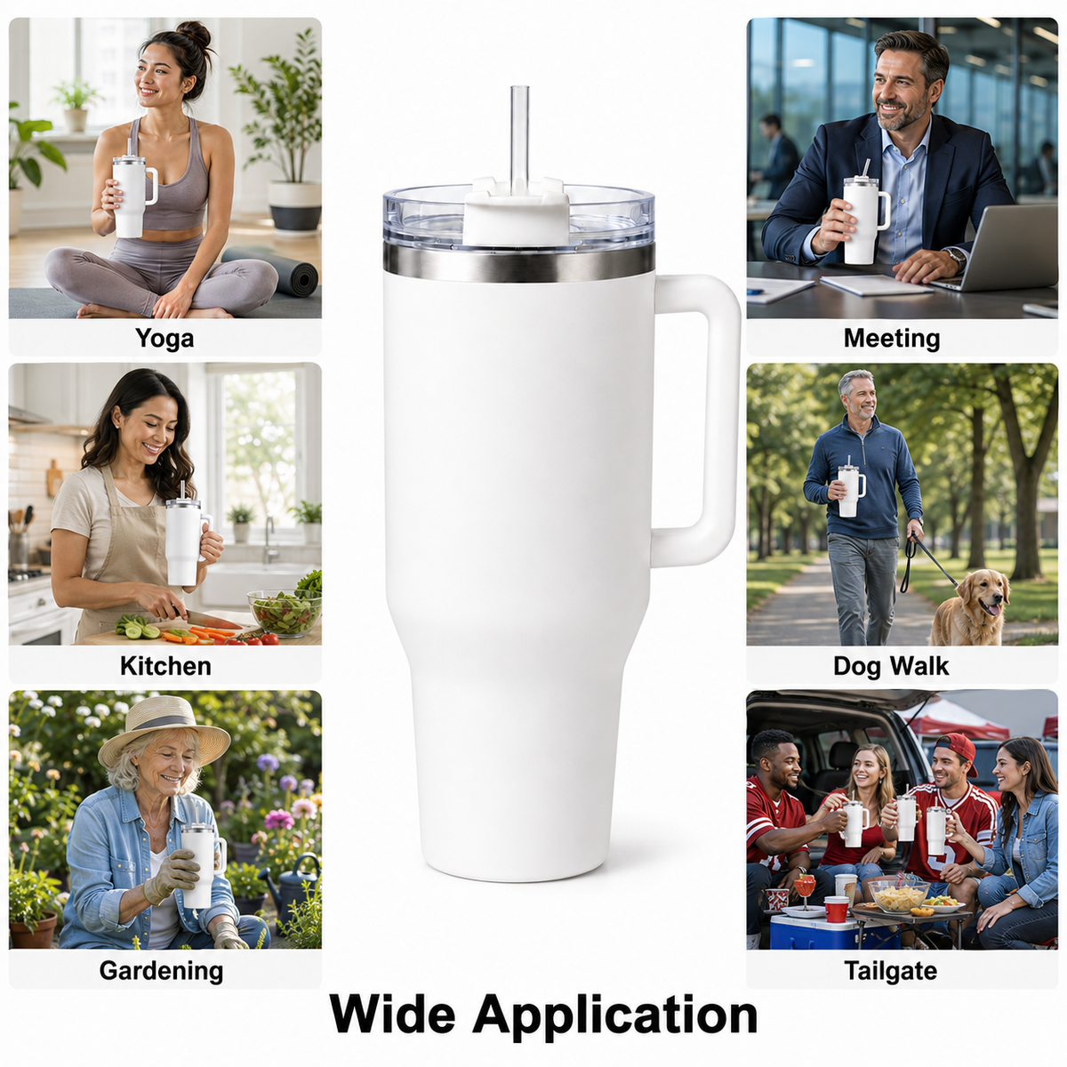 This Little Light Of My Cup Everything Is Fine 40oz Insulated Tumbler with Side Handle