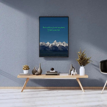 Ghost Town Lyrics canvas wall art, additional product view 3 with contemporary styling for office decor