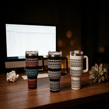 40oz Stainless Steel Insulated Tumbler with Handle - "I'm Fine" Hidden Message Sarcastic Office Humor, 24H Cold/12H Hot Insulation, Stylish Flask Coffee Water Bottle, Gift Idea for Coworkers