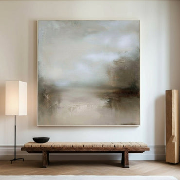 Neutral Earth Tone Abstract Painting CY0009 - Viral Wall Art