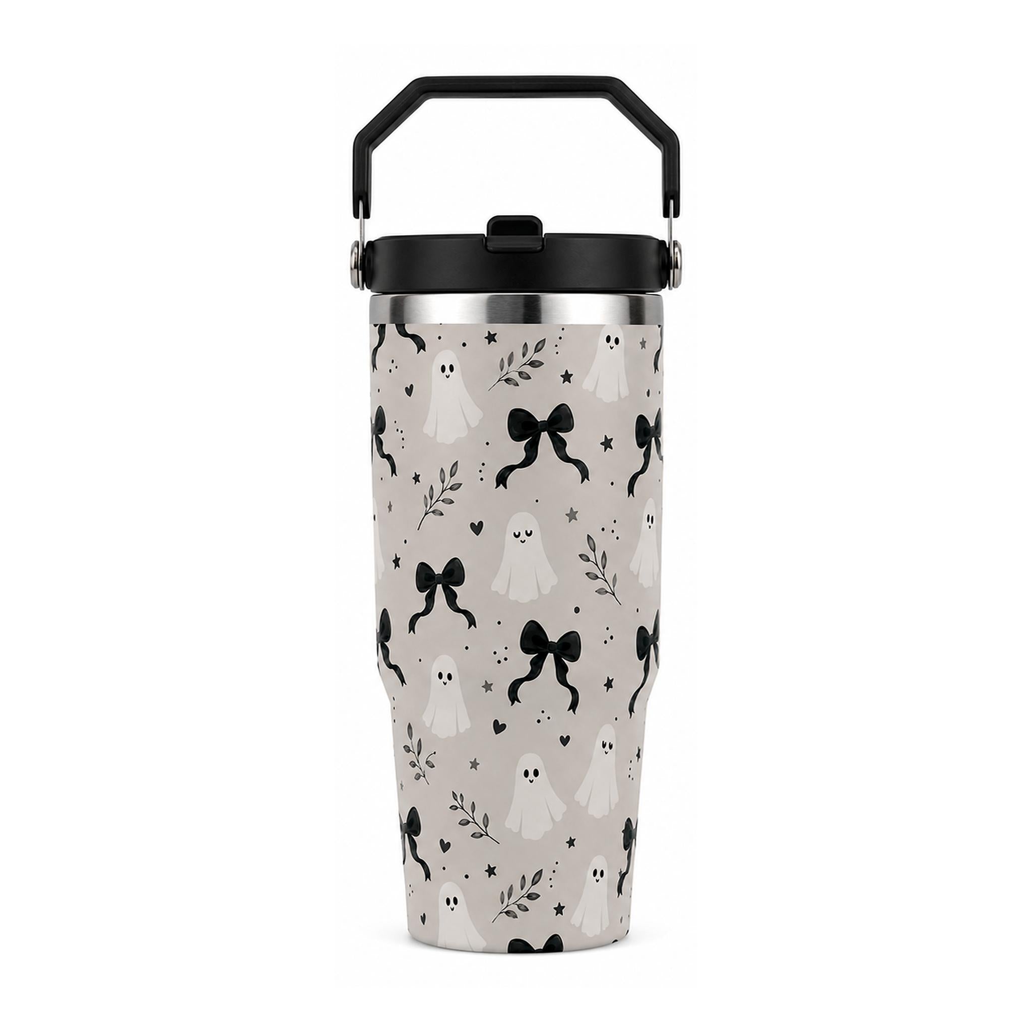 Spooky Halloween artwork on 30oz insulated tumbler, additional product detail, view 2