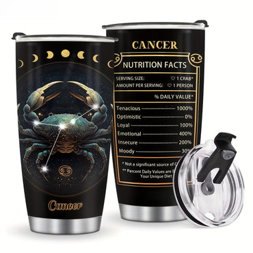 1pc Constellation Tumbler Gift, 20oz Goth Witchy Tumbler, Constellation Cup/Mug, Zodiac Gifts for Men Women, Astrology Fans Birthday Gifts Stainless Steel Coffee Cup, Constellation Gifts