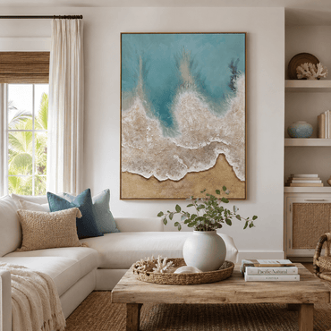 3D Heavy Texture Ocean Relief Art CZ0179 - Viral Wall Art