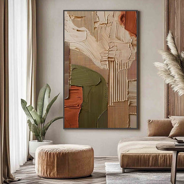 Wabi - Sabi Textured Earth Tone Wall Art GS0057 - Viral Wall Art