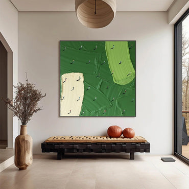 3D Impasto Golf Course Painting GS0053 - Viral Wall Art