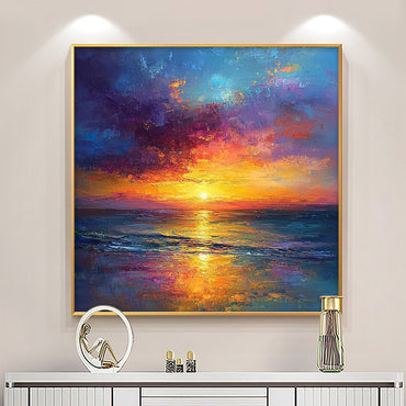 Heavy Texture Palette Knife Coastal Wall Art CY0064 - Viral Wall Art