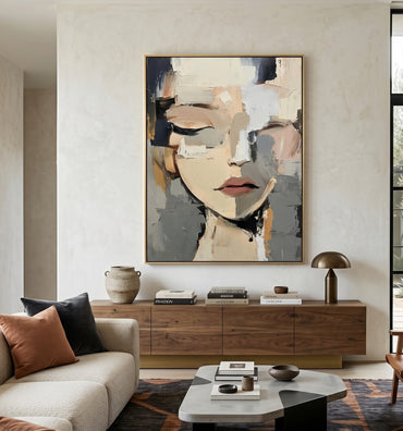 3D Heavy Texture Abstract Face Oil Painting JK0144 - Viral Wall Art