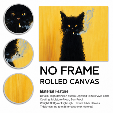 Vintage Victorian Cat Canvas Wall Art – Cat Art Decor