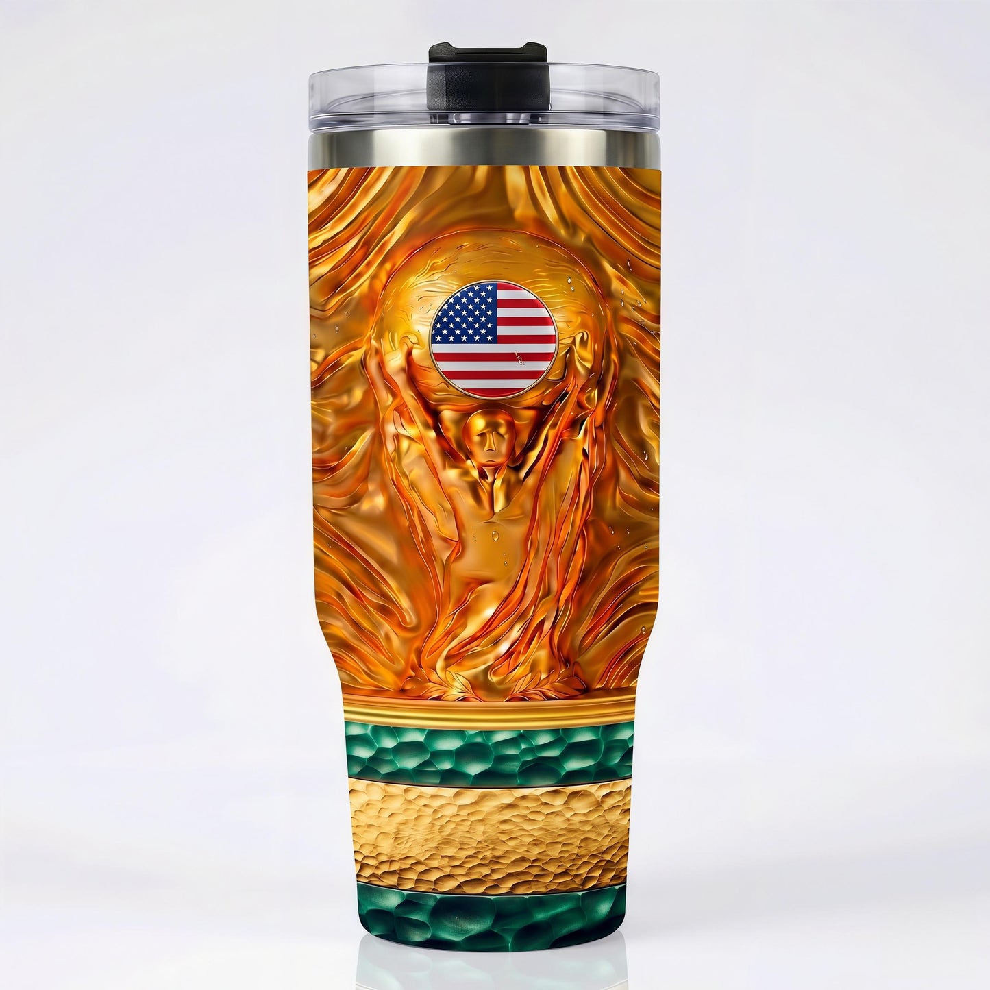 2026 Soccer Fan Gear 40oz Insulated Travel Mug, Keeps Hot 12H Cold 24H, Stainless Steel Father's Day Present for Dad, Fits Car Cup Holder