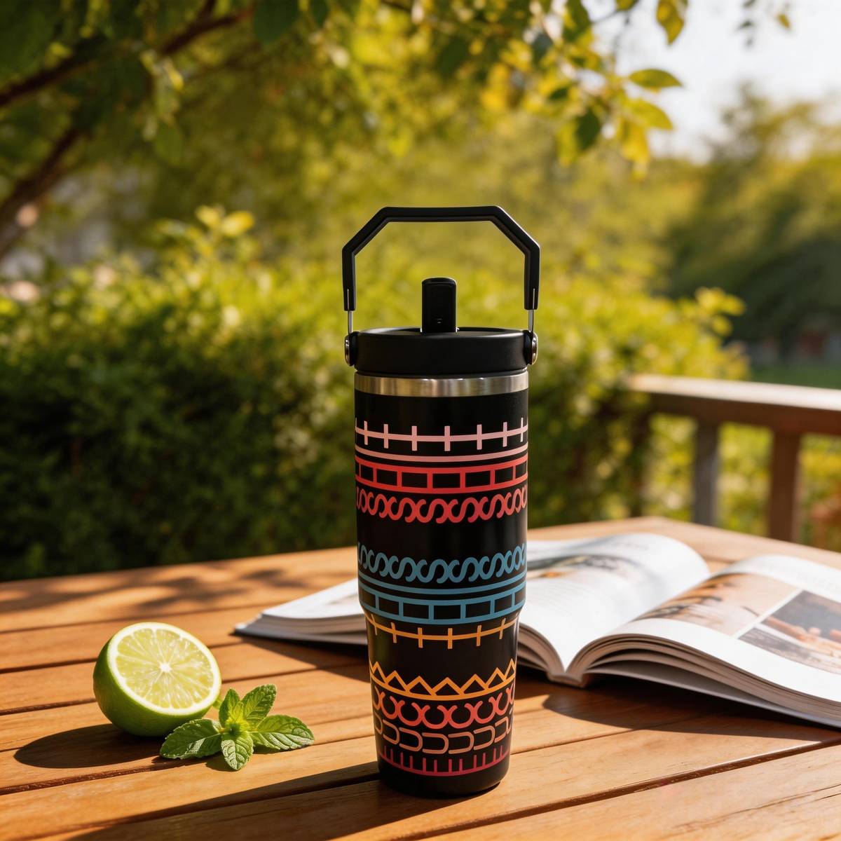 Hidden Message Carry Handle 30oz Insulated Tumbler with Carry Handle