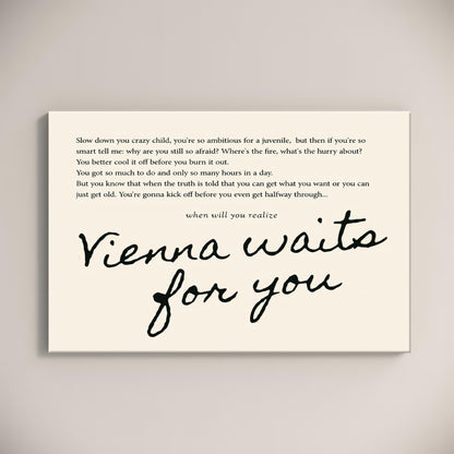 Vienna Waits for You Lyrics Poster