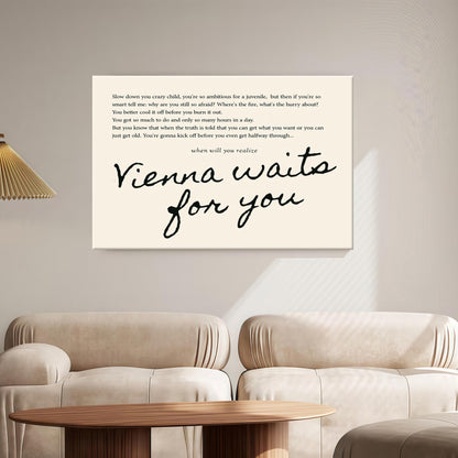 Vienna Waits for You Lyrics Poster