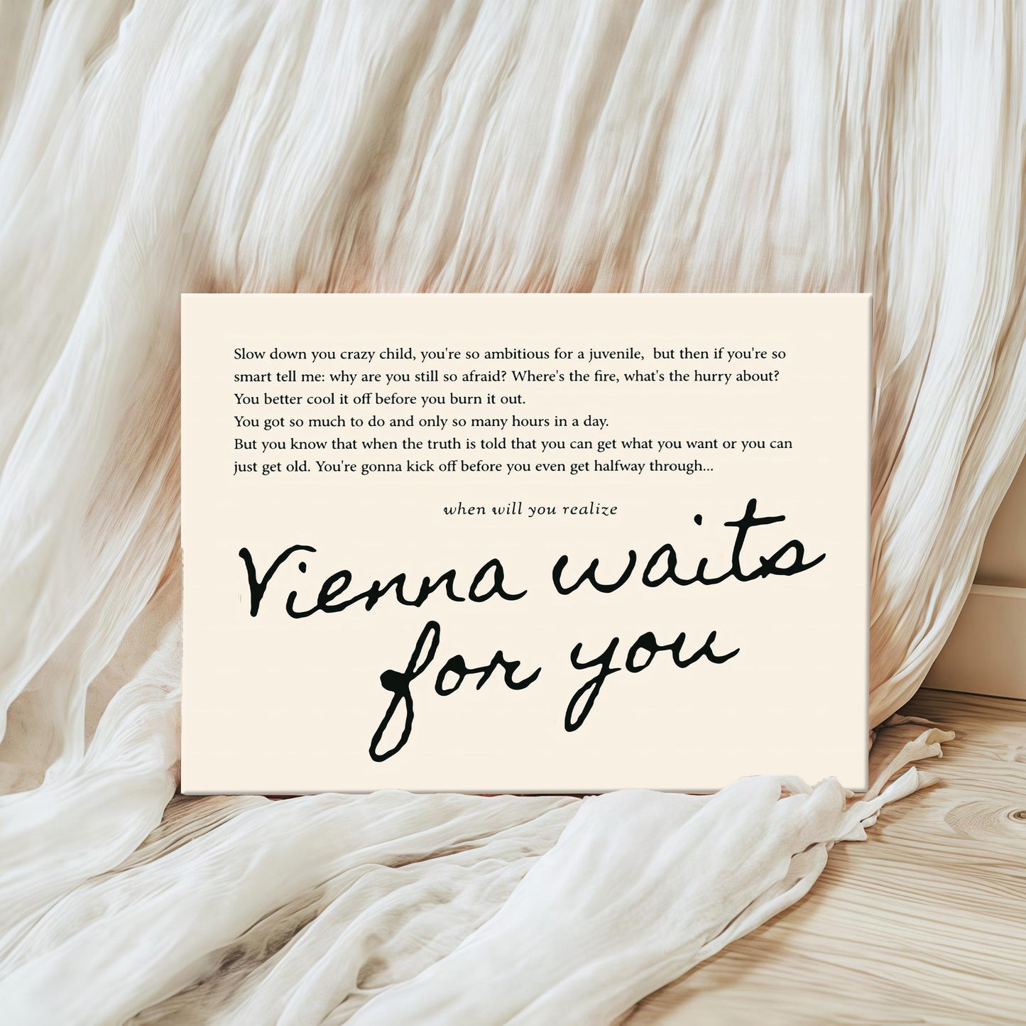Vienna Waits for You Lyrics Poster