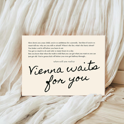 Vienna Waits for You Lyrics Poster