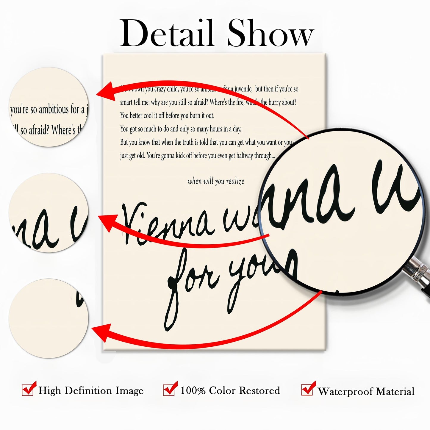 Vienna Waits for You Lyrics Poster