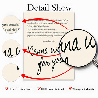 Vienna Waits for You Lyrics Poster