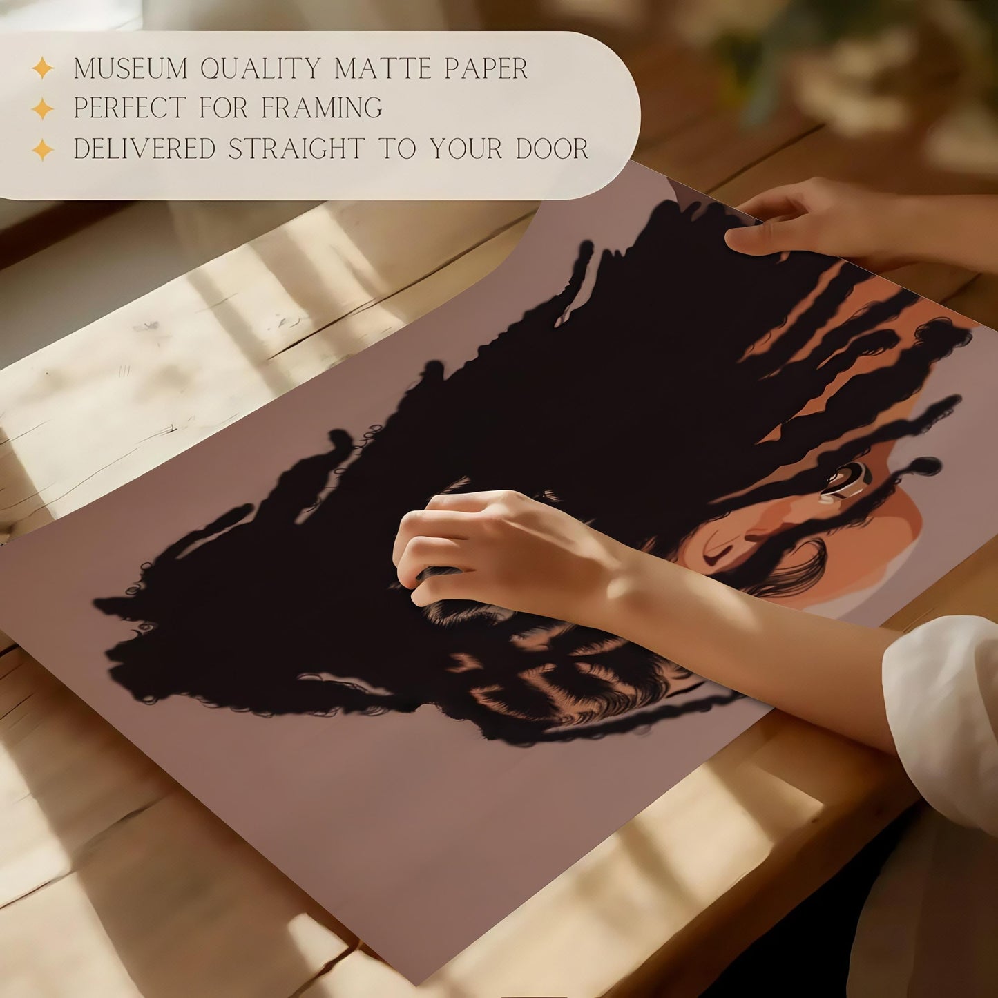 Black Woman Natural Hair Canvas Art