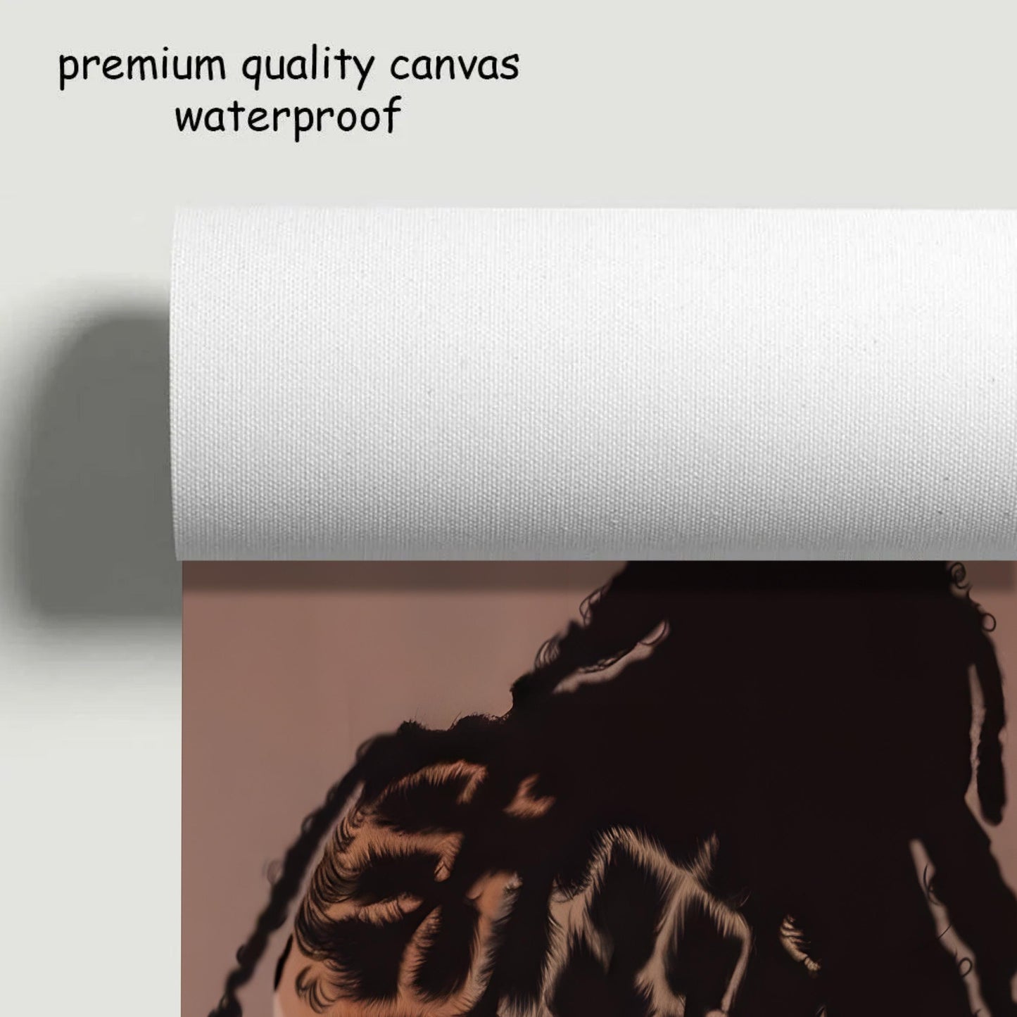 Black Woman Natural Hair Canvas Art