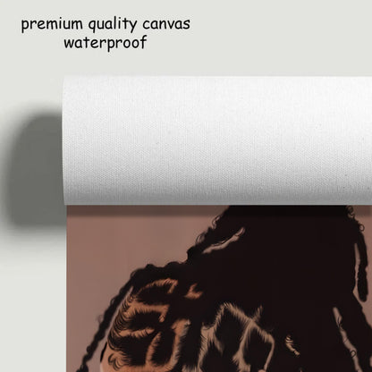 Black Woman Natural Hair Canvas Art