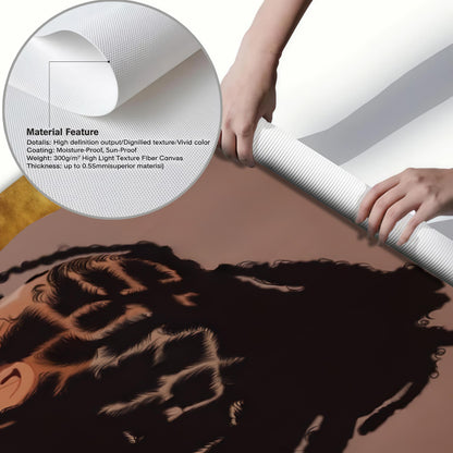 Black Woman Natural Hair Canvas Art