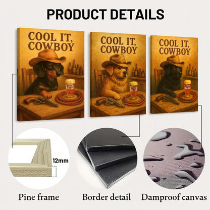 Cowboy Dogs Wall Art Set