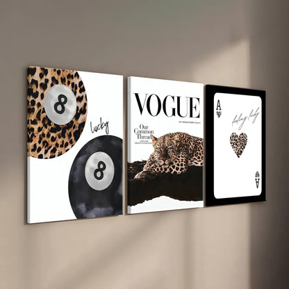 Leopard & Cheetah Wall Art Set