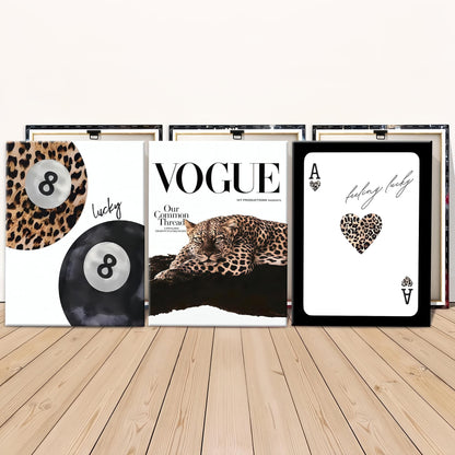 Leopard & Cheetah Wall Art Set