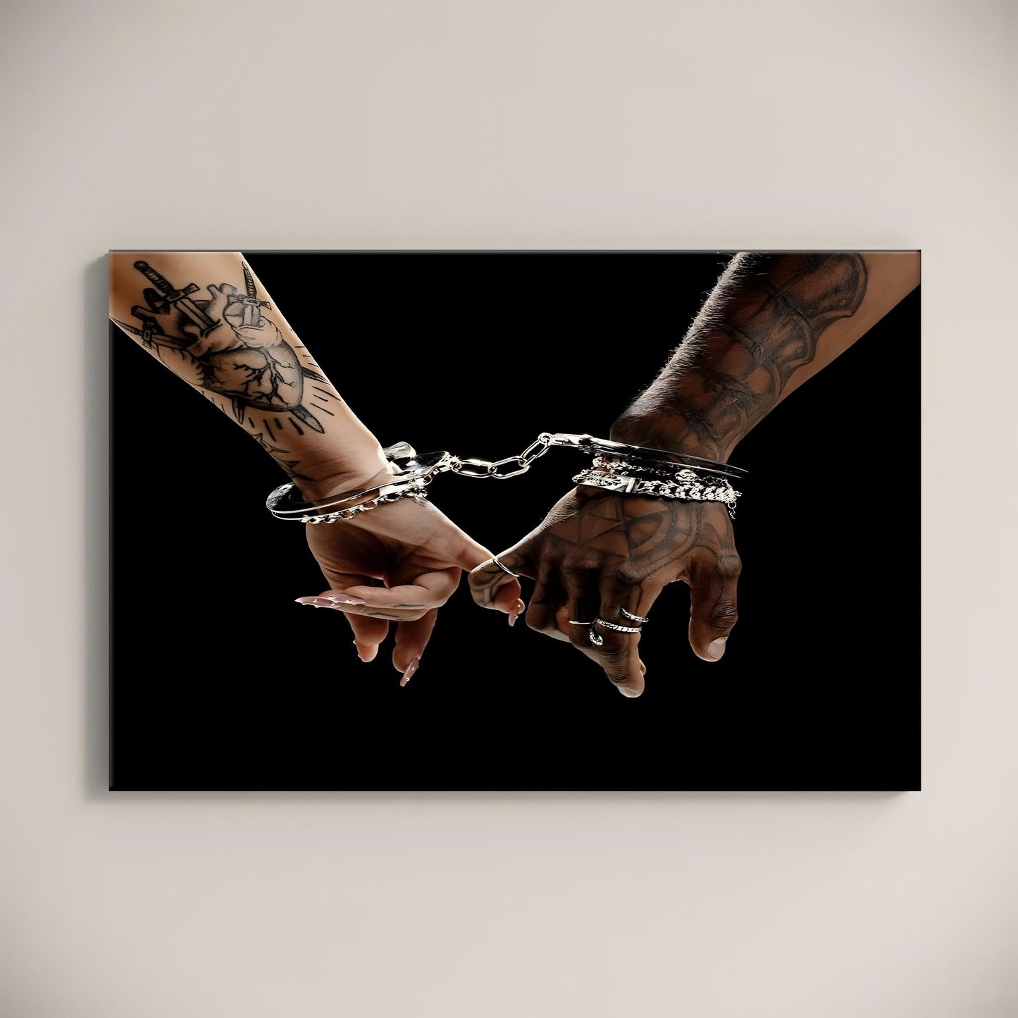 Black Couple Love Wall Art