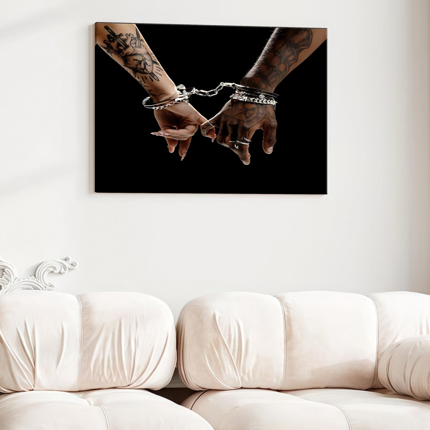 Black Couple Love Wall Art