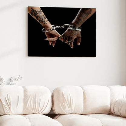 Black Couple Love Wall Art