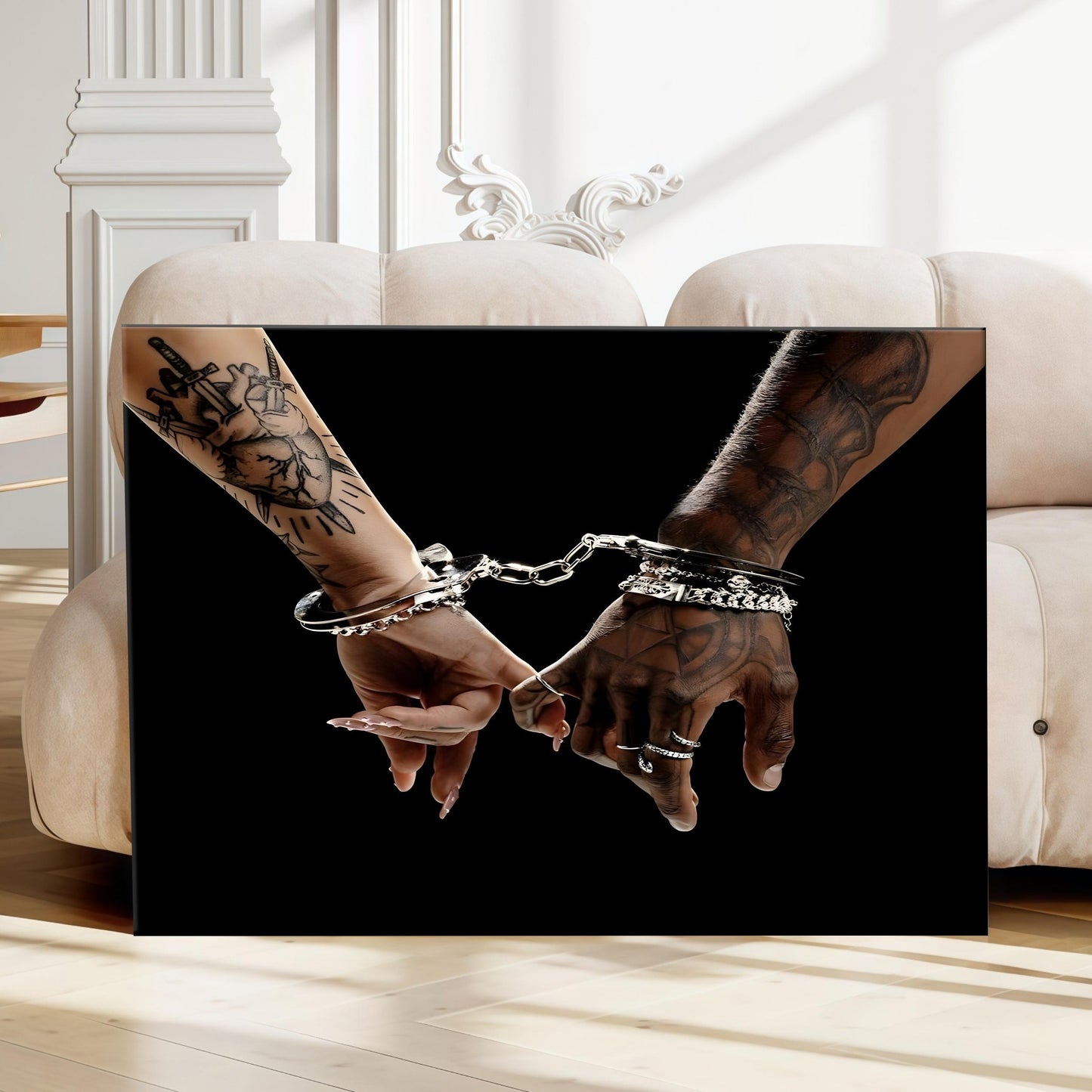 Black Couple Love Wall Art