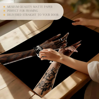 Black Couple Love Wall Art