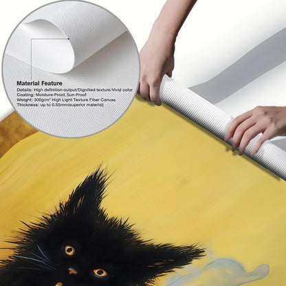 Smoking Cat Vintage Art Print