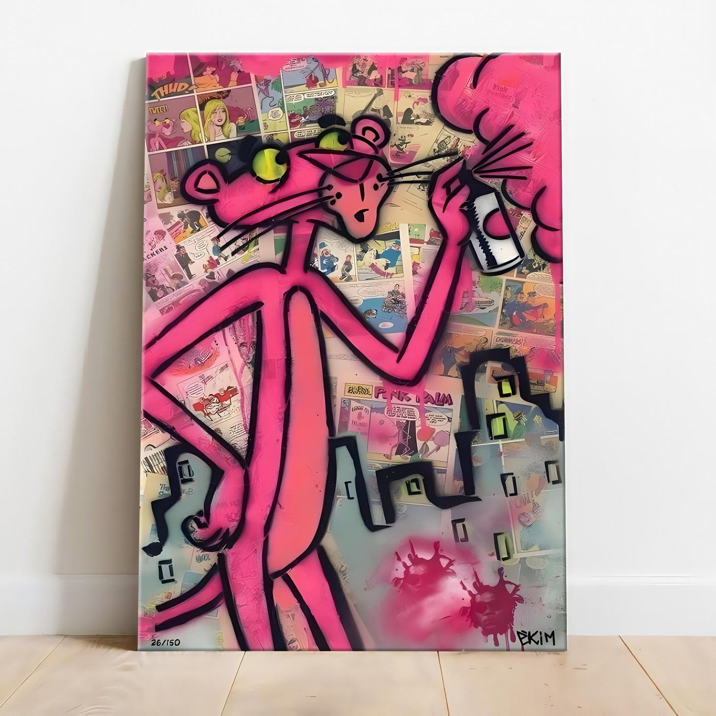 Pink Panther Street Graffiti Poster