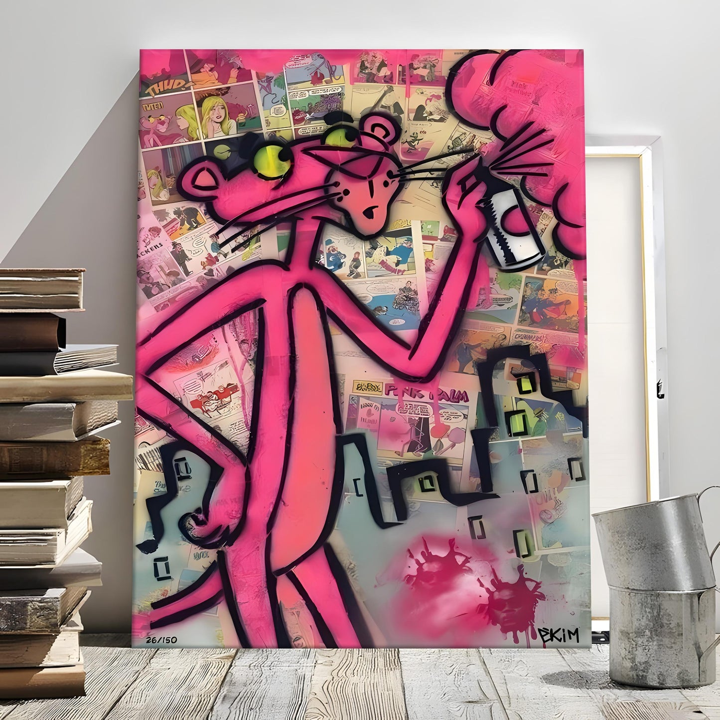 Pink Panther Street Graffiti Poster