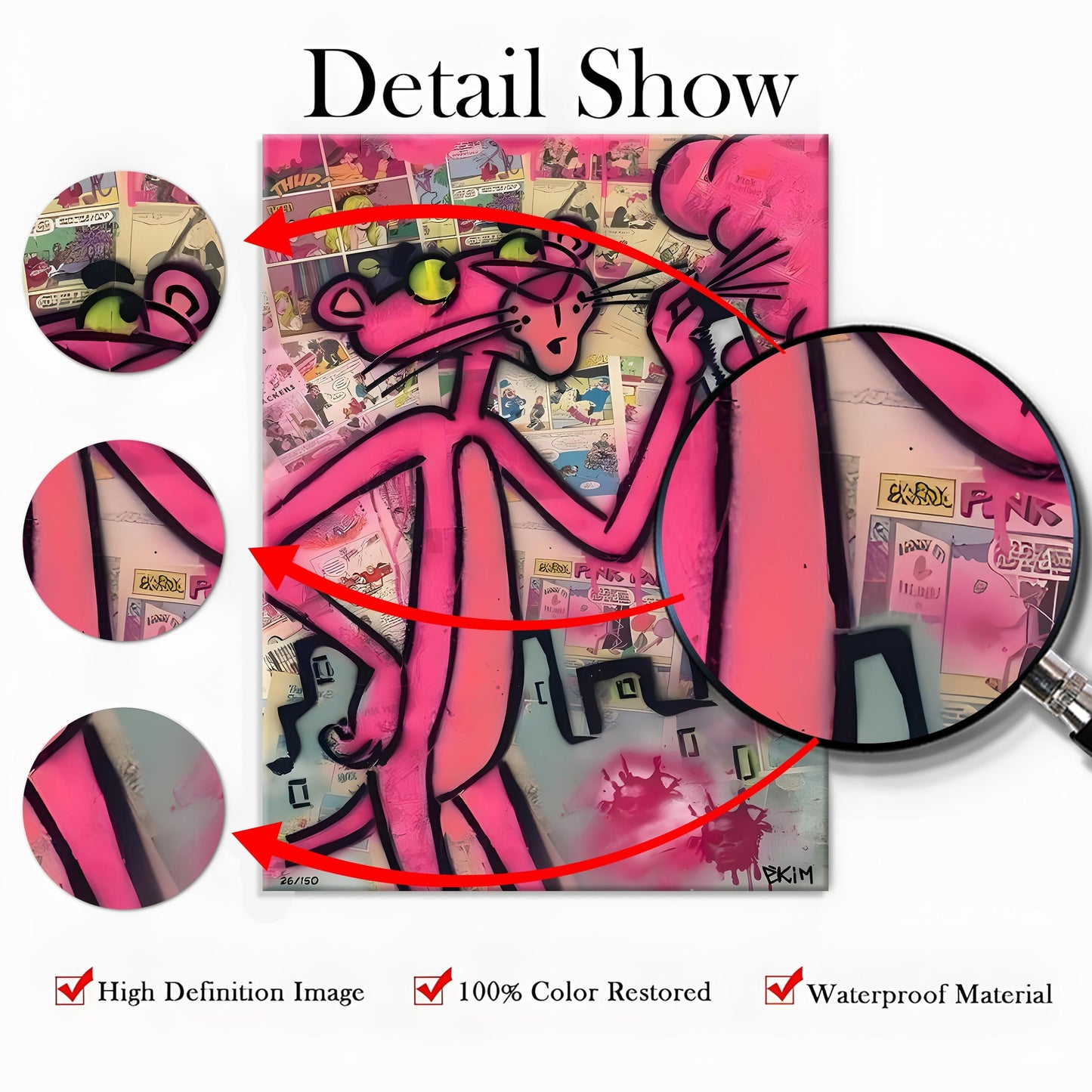 Pink Panther Street Graffiti Poster