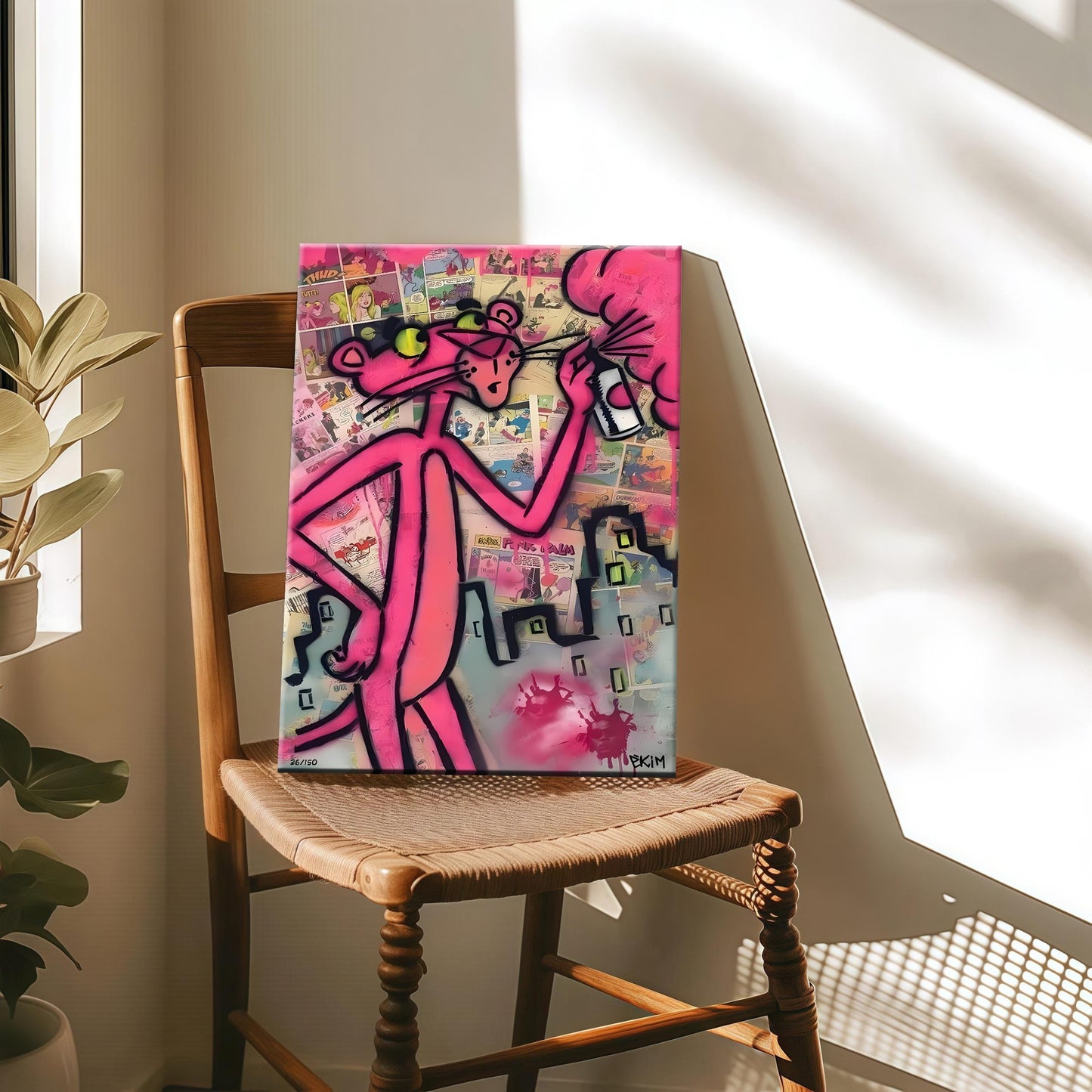 Pink Panther Street Graffiti Poster