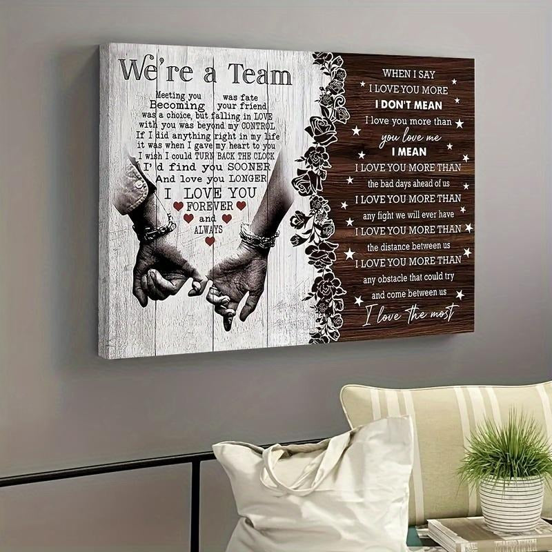 I Love You Couple Canvas Painting