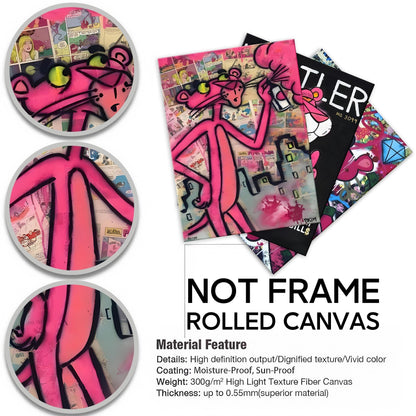 113 Pink Panther Street Art Poster Set