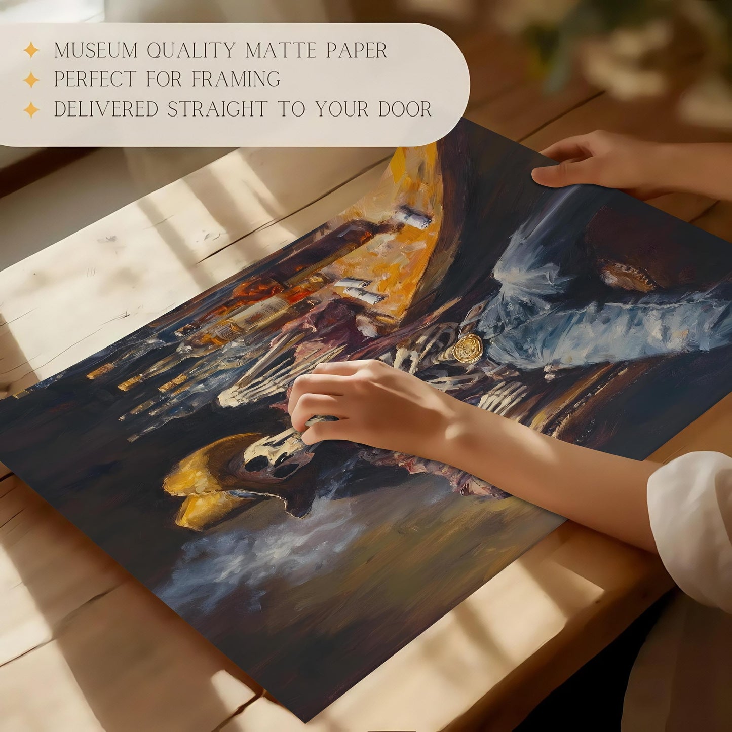 Skeleton Cowboy Western Wall Art